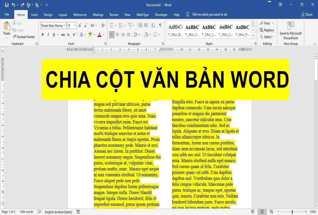 Cách chia cột trong Word là điều dân văn phòng phải biết