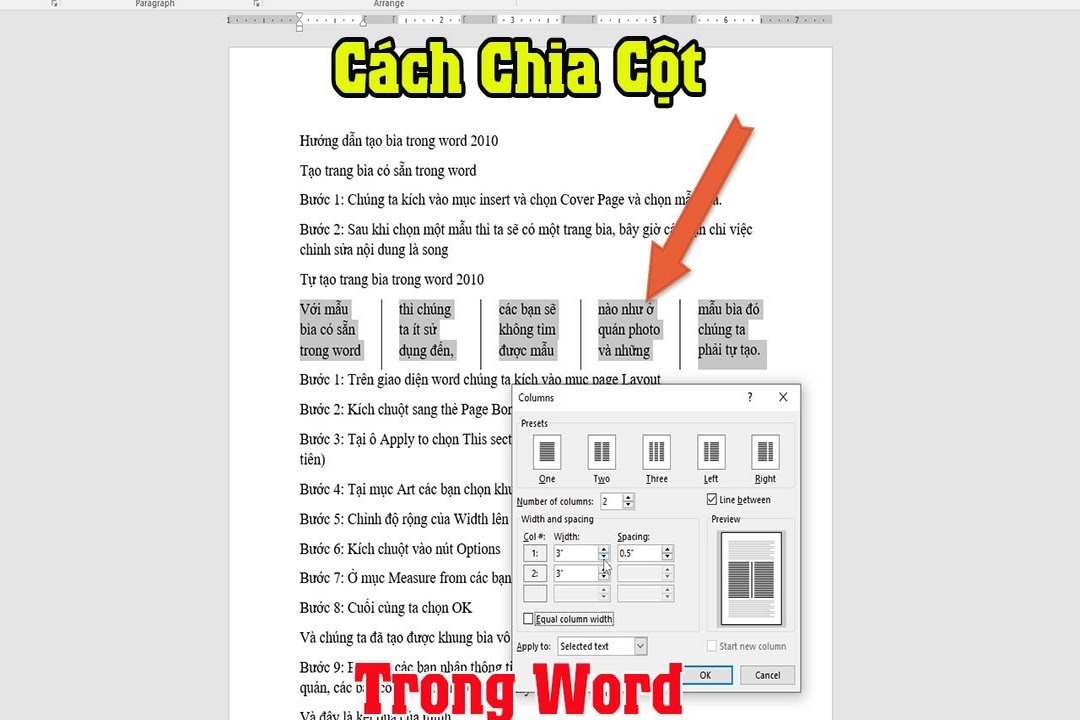 Cách chia cột trong Word cần nắm vững nguyên tắc cơ bản