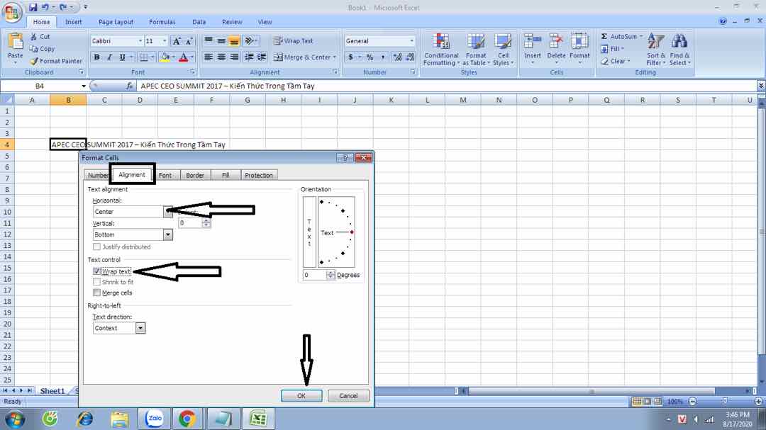 Lỗi thường gặp khi thực hiện xuống dòng trong Excel