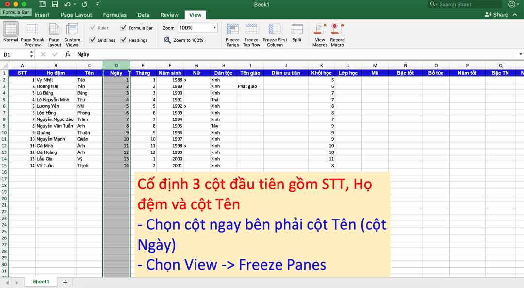 Khám phá những tính năng tuyệt vời của Excel