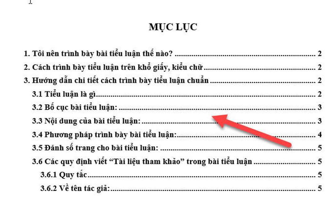 Tính năng mục lục tự động được tạo ra cho Word