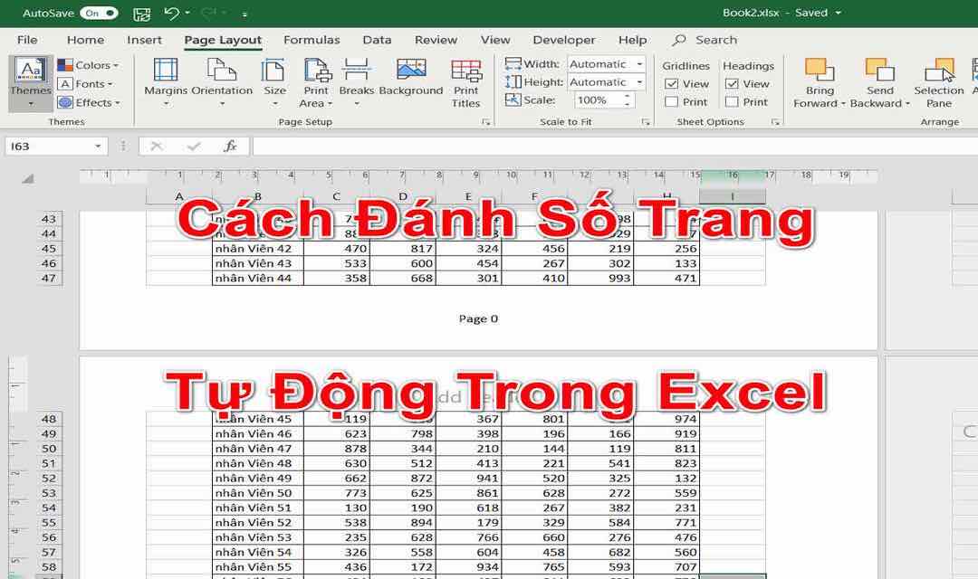 Đánh số trang trong Excel có tác dụng gì?