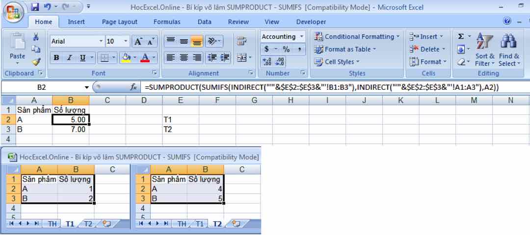 Các phương pháp sử dụng hàm nhân trên Excel phổ biến nhất