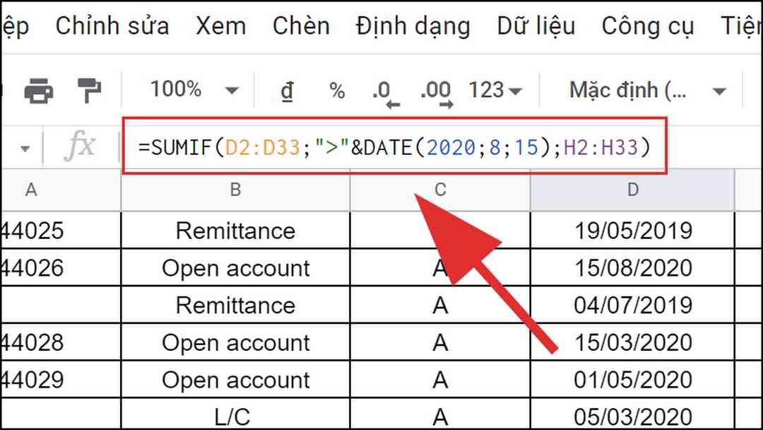 Sumif giúp cho chúng ta tính tổng doanh thu công ty chính xác