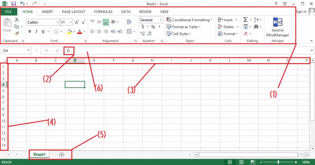 Cấu trúc của một bảng tính trong Excel