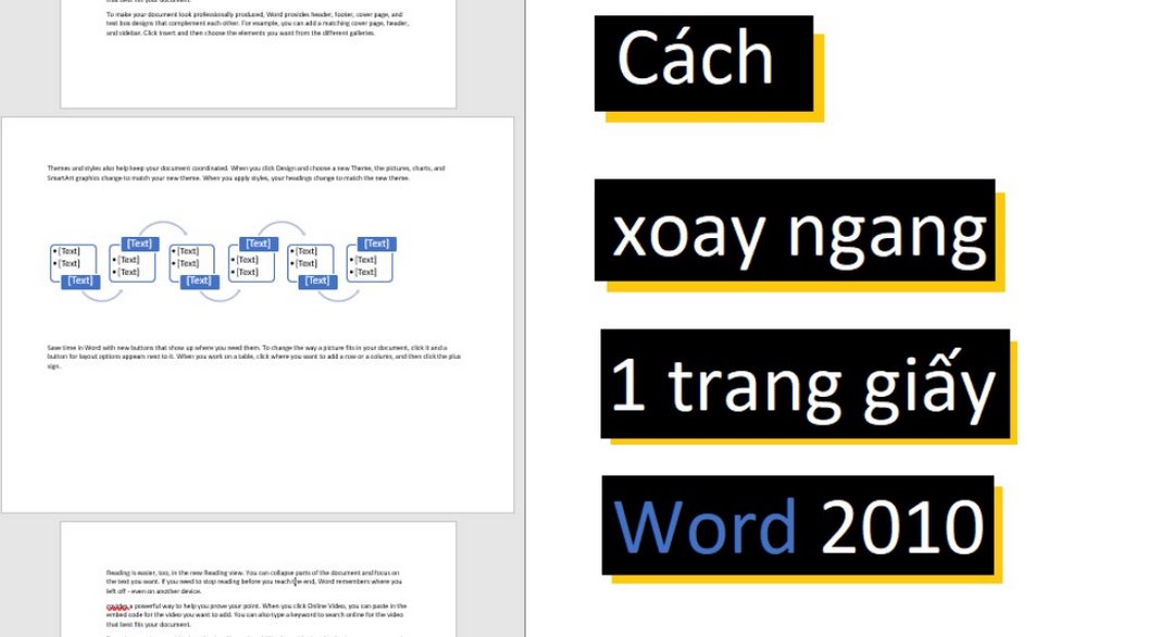 Cách đầu tiên để xoay 1 trang giấy trong Word 2010