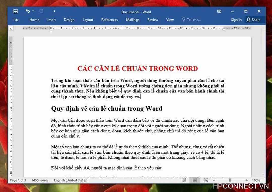 Cách thức căn lề trong Word một cách chính xác